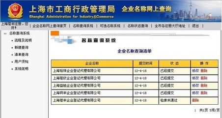 公司名稱網(wǎng)上預(yù)選查詢流程